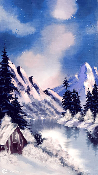 bob ross painting